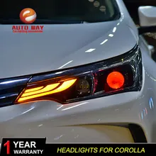 Автомобильный Стильный чехол для фары Toyota Corolla- светодиодный фонарь DRL двойной луч Биксеноновые автомобильные аксессуары