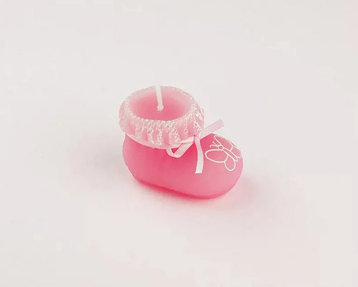 10 шт. розовый носок обуви свечи свадебные душа ребенка день рождения Сувениры подарки пользу в комплекте с коробкой