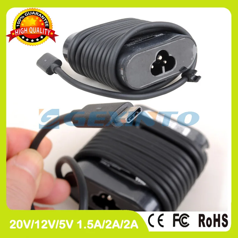 

Universal 30W 5V/12V/20V/ 2A/2A/1.5A USB-C Type C laptop ac Adapter HA30NM150 DA30NM150 For Dell XPS 12 9250 tablet pc charger