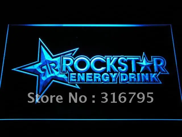 A228 Rockstar энергетический напиток Пивной бар светодиодный неоновый знак с