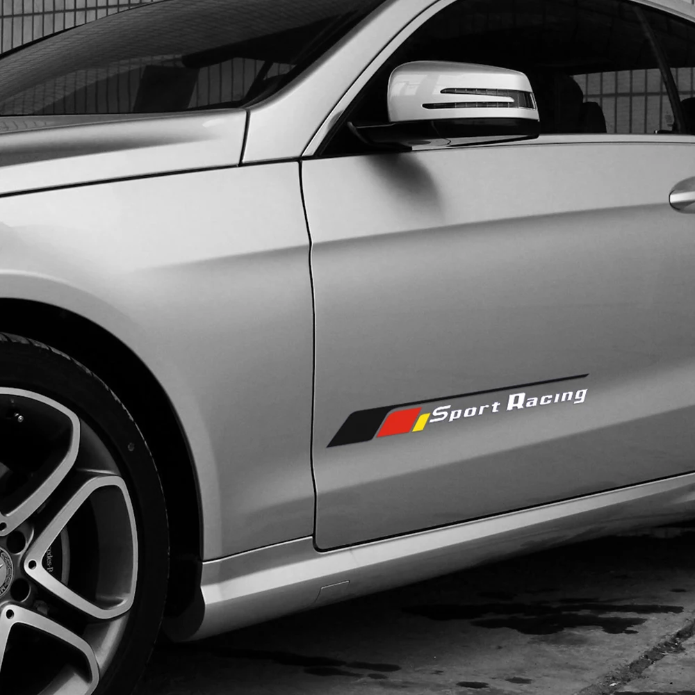 

Reflective Car Styling SPORT Racing Door Side Car Sticker and Decal For Mercedes Benz w204 w205 c63 w212 w176 gla45 Accessories