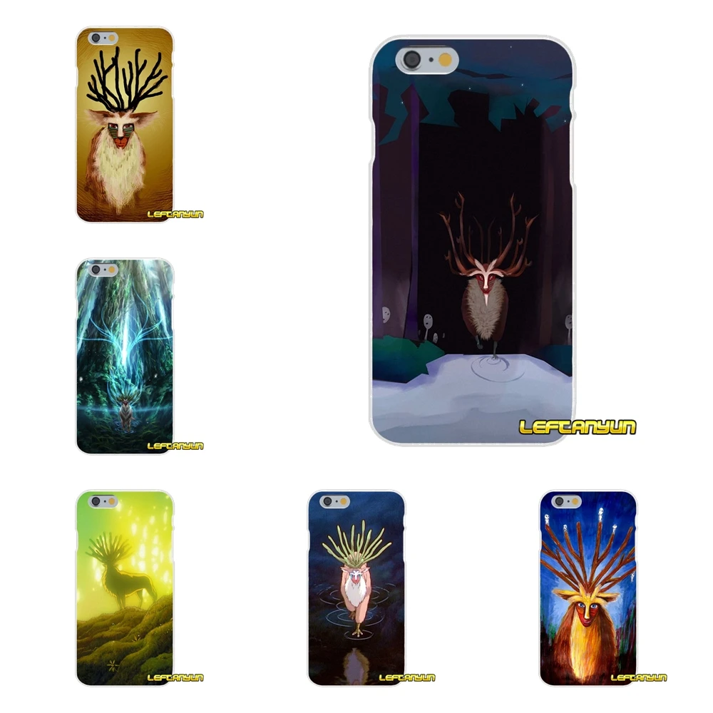

Princess Mononoke Deer Soft Silicone phone Case For iPhone X 4 4S 5 5S 5C SE 6 6S 7 8 Plus