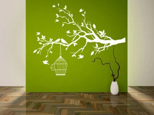 Wall Decor Stickers aliexpress : buy tree branch with leaves bird cage wall decals Wall Decor Stickers aliexpress : buy tree branch with leaves bird cage wall decals