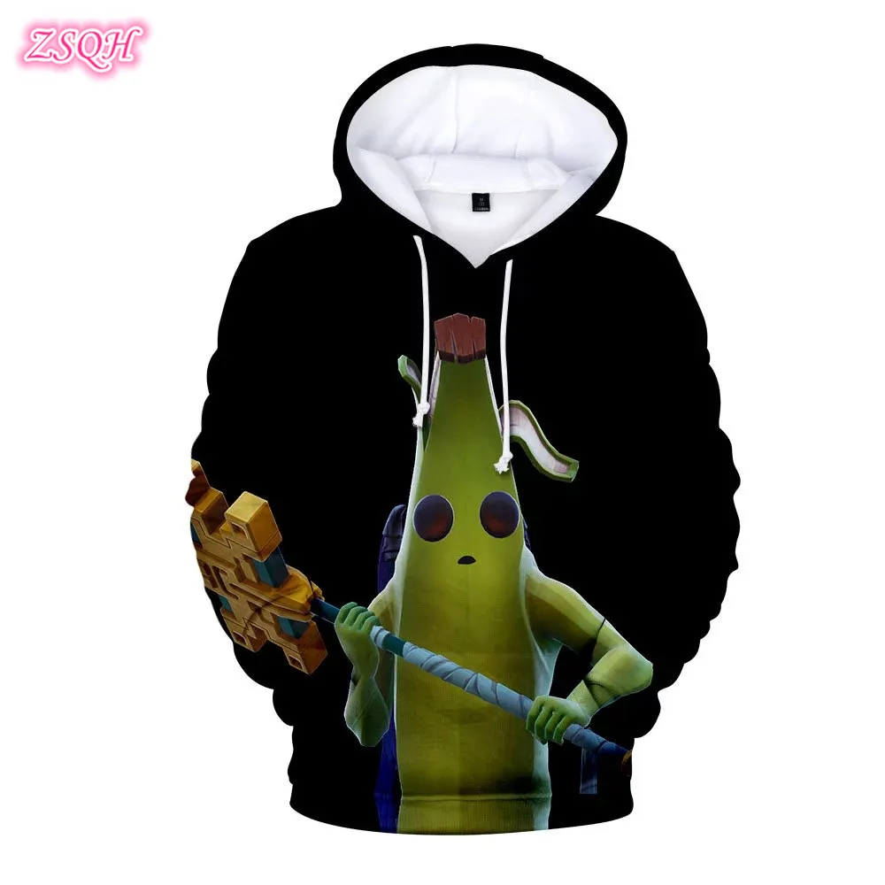 

Game Battle Royale Peely Coat Kids Costumes Girls DJ Marshmello Hoodie Fortnited Fox Heartbreaker Cosplay Costume For Women Men
