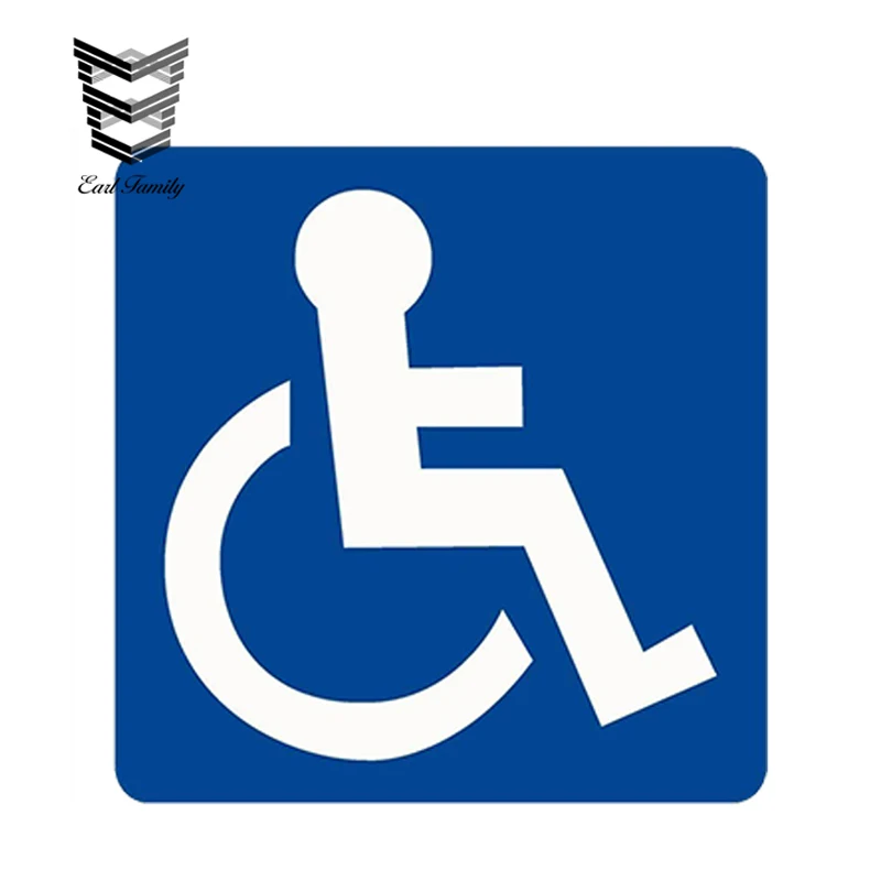 

EARLFAMILY 13cm x 13cm Car Styling DISABLED MOBILITY BADGE CAR BUMPER WINDOW VINYL STICKERS DECAL Waterproof Car Accessories