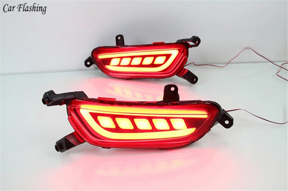 1 комплект, светодиодный задний фонарь, тормозной светильник, светильник заднего бампера, декоративная лампа, отражатель для Mazda CX-3 CX3