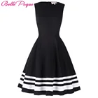 Save 19.56 on Belle Poque 2017 Retro Vintage Sleeveless Black White Print 50s 60s Vintage Dresses Audrey Hepburn Plus Size Womens Clothing