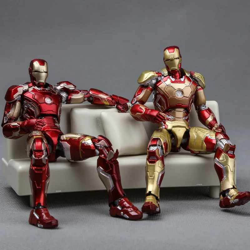 

Marvel Iron man Ironman NMK42 MK43 with sofa antman Black Panther movable PVC Action figure toys collection Toy