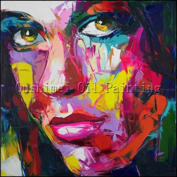 ZOPT209 huge 100% handpainted abstract Portrait girl art OIL PAINTING ON CANVAS 
