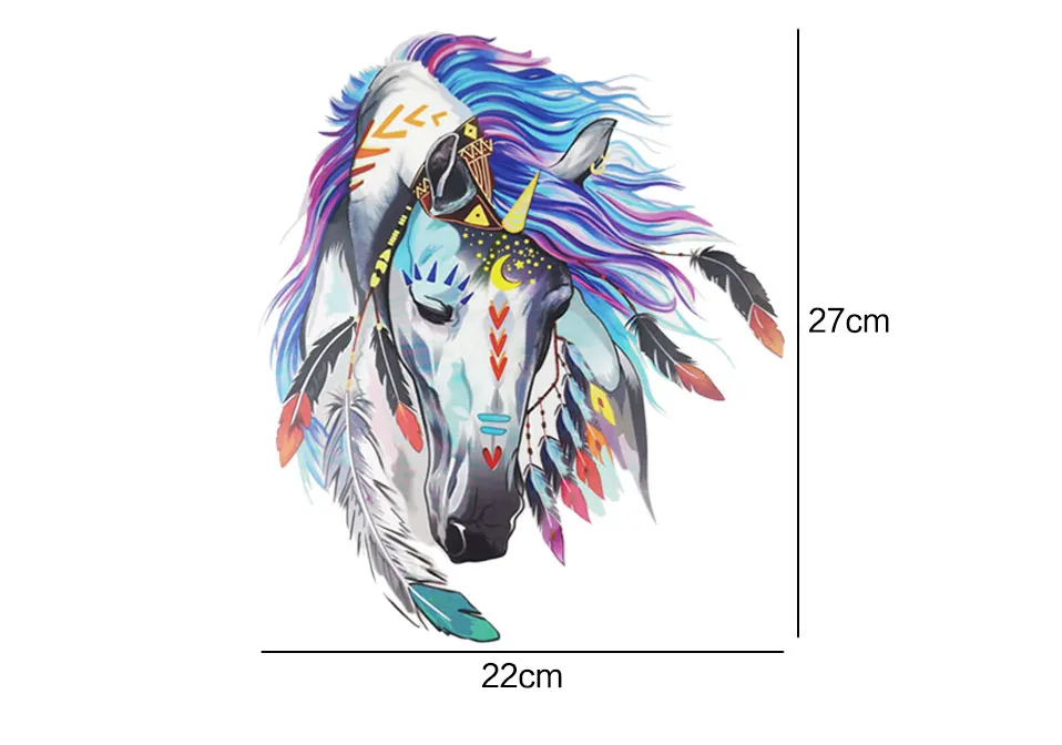 Horse Fox Patches For Clothes Heat Transfers Cartoon Iron On Patches Washable Animal Patches Stickers For Parent-childs (3)