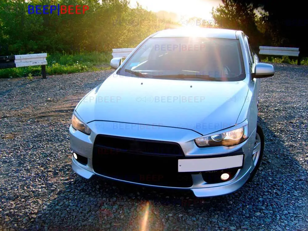 Подиум номерного знака для Mitsubishi Lancer X 2007 2010 из АБС пластика EVO vol.1 дизайн