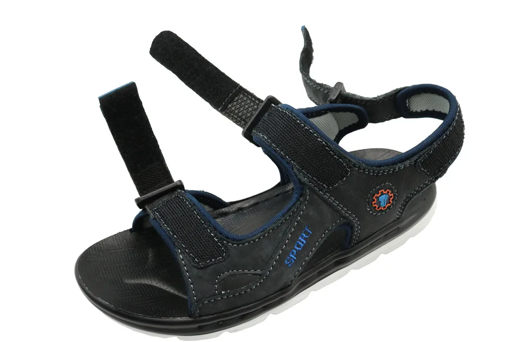 Apakowa/Обувь для больших детей; пляжные сандалии из натуральной кожи для мальчиков; ортопедическая детская обувь на плоской подошве