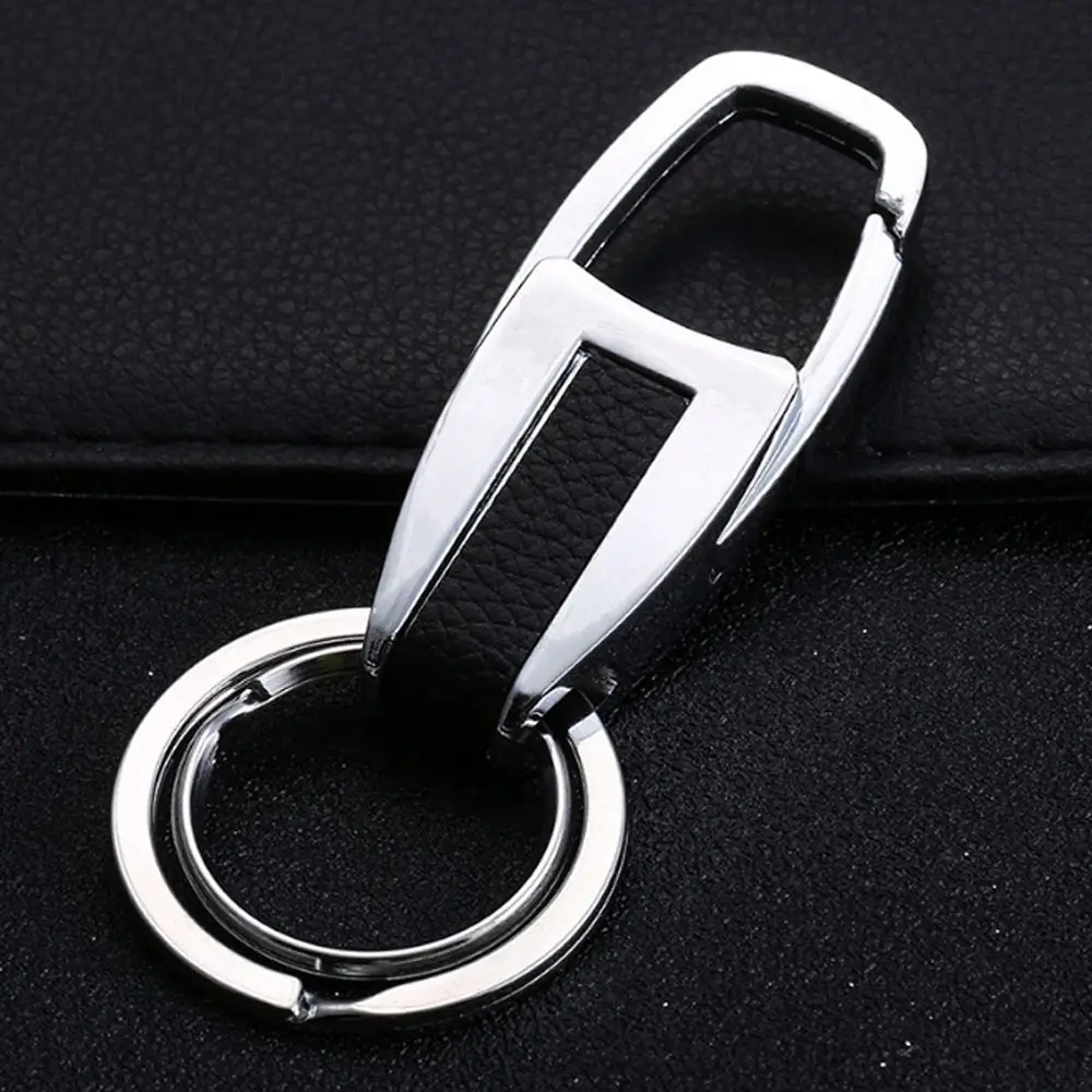 Hot selling Men Business Keychain Car Keyring Genuine Leather Key Chain