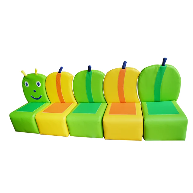 US $66.00 customized made environmental PU soft chairs soft toy sofa plant for kid playground set YLW-INA1710