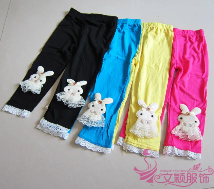 Кружевные бархатные леггинсы с кроликом для маленьких девочек, детские леггинсы с балетной подошвой, лидер продаж, 4 цвета, штаны для
