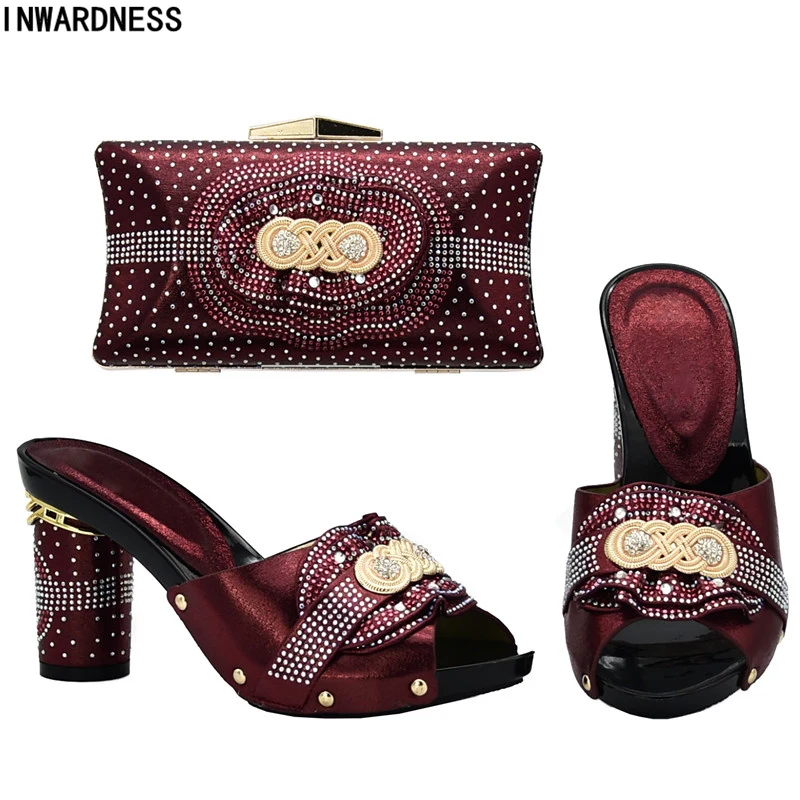 

New Arrival Luxury Shoes Women Designers Sales In Women Matching Shoes and Bag Set Summer High Heeled Shoes for Women Plus Size
