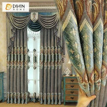 Европейский индивидуальные балдахин роскошные вышитые плотные шторы для гостиная 1 панель
