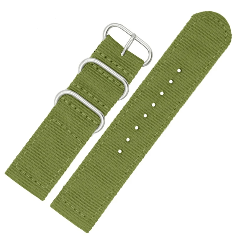 18 мм/20 мм/22 мм нейлоновый ремешок для наручных часов Холст ремень для samsung Galaxy ремешок для наручных часов для Amazfit Bip браслет для Gaimin Vivomove HR Для мужчин женщина - Цвет: Green