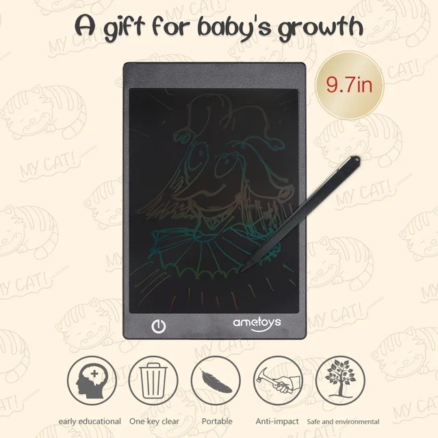 Best Offers 9.7inch Portable Colorful LCD Writing Drawing Board Tablet Pad Notepad Electronic Graphics Digital Handwriting with Stylus Pen Best Offers 9.7inch Portable Colorful LCD Writing Drawing Board Tablet Pad Notepad Electronic Graphics Digital Handwriting with Stylus Pen