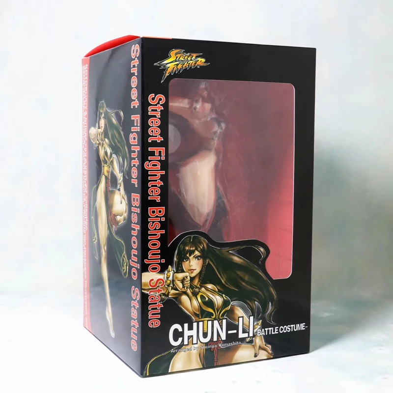 Anime 23cm Chun Li Action Figure PVC Sexy Girl Toys Chun Li Figures Toys Doll Cartoon Figura Collection Model Toys Gift for Kids