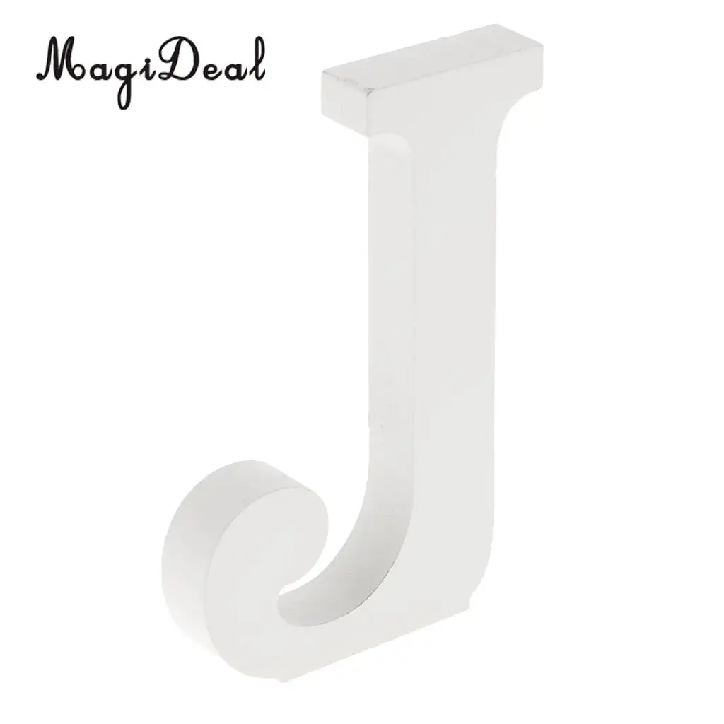 Wooden Alphabet DIY Block Words Sign Hanging Decor Letter for Home Bedroom Office Wedding Party Decor White