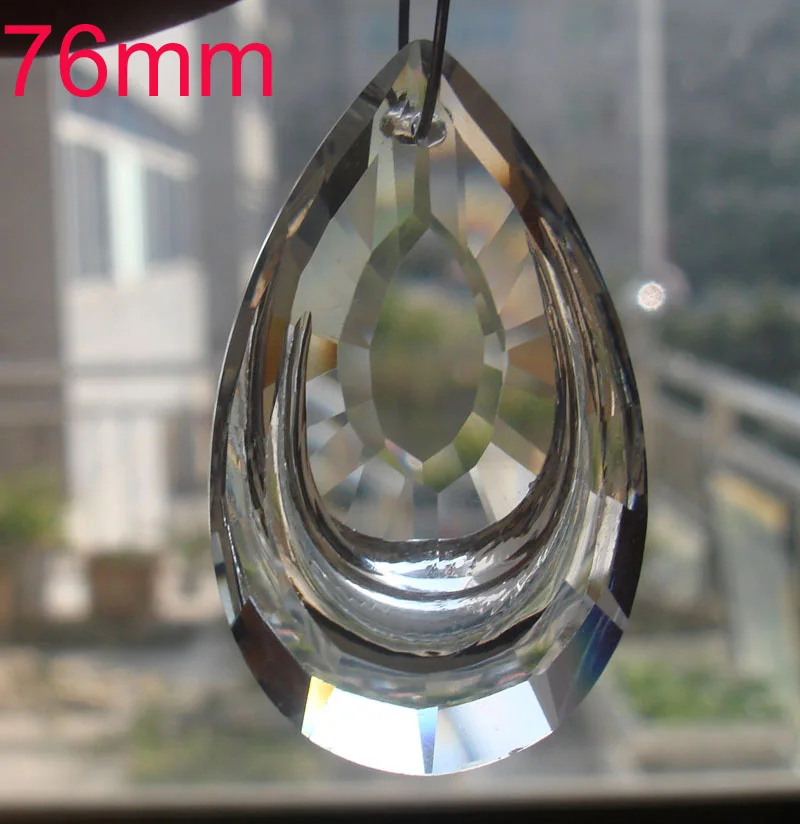 25 LARGE CLEAR GLASS CHANDELIER RAINDROP CRYSTAL PRISMS PENDANTS 