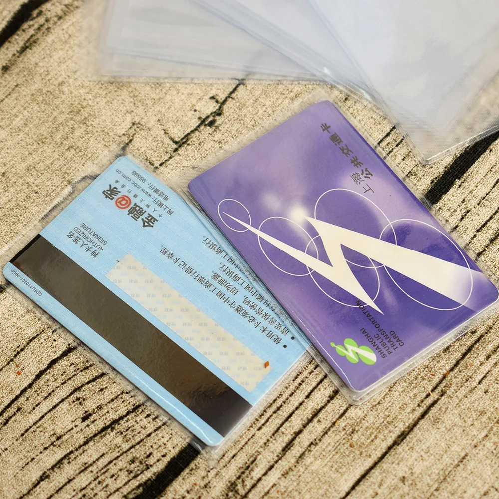 

10Pcs Waterproof Transparent PVC Card Cover Silicone Plastic Card holder Case Protect Credit Cards Business Card Holder