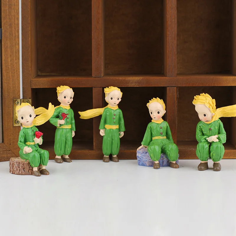 Little Prince Resin Statue Small Size Desktop Decoration Children Gift Crafts Miniatures Bonsai Moss Terrarium Decor YWDY01 | Дом и сад