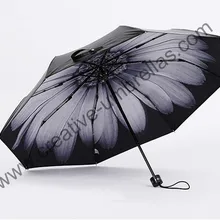 4 шт./лот 240 т pongee 5 раз черное покрытие УФ Защита 70 т 12 углов сплав вал Видимый двухслойные дейзи мини-зонтик