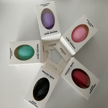 

New Arrival 2018 Creative Fashion Magic Box Make Up Powder Foundation Egg Brush Protable Makeup Brush 500pcs