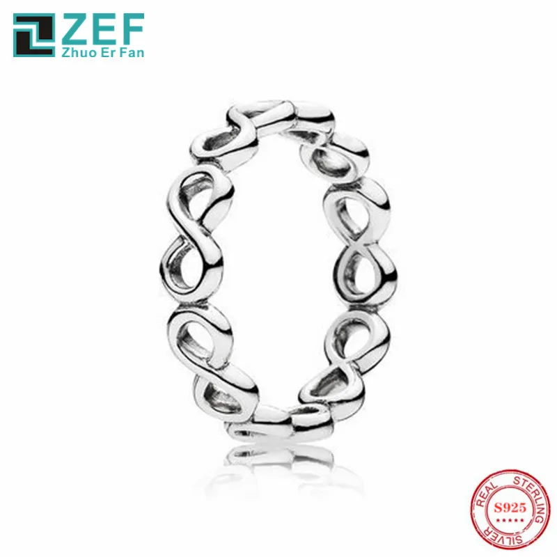 

ZEF pan 925 sterling silver ring for women,2019 heart shape, open ring elegant luxury charm classic original ladies jewelry