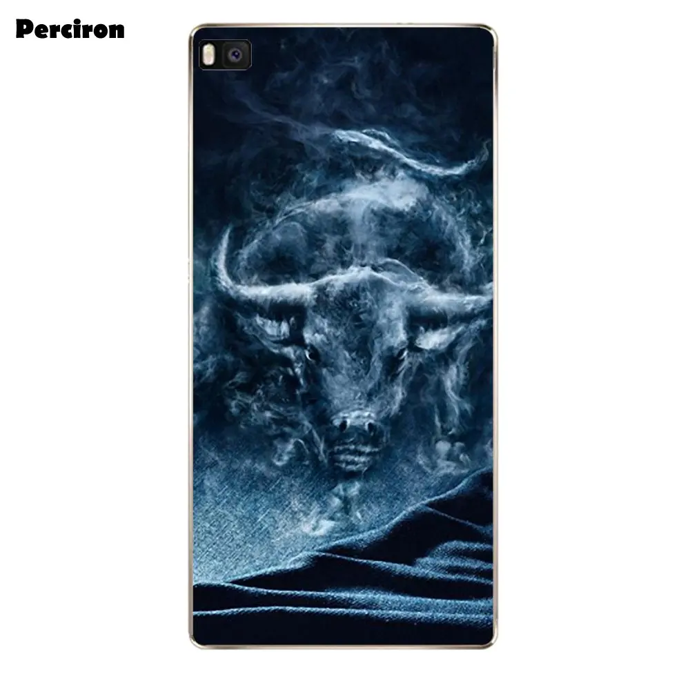 

Perciron Bull Smoke Animals For Huawei G7 G8 Honor 5A 5C 5X 6 6X 7 8 V8 Mate 8 9 P7 P8 P9 P10 Lite Plus Soft Mobile Phone Cases