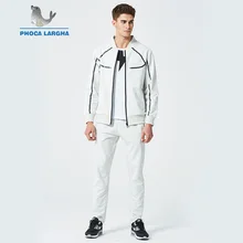 Демисезонный Толстовка Для мужчин модные Повседневное пальто-кардиган Для мужчин s Тонкий Толстовка с молнией+ штаны костюмы мужские