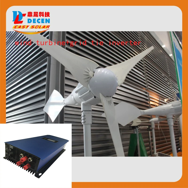 MAYLAR@ 1000W 24V Wind Turbine Dolphin+1000W 22-60VDC Wind grid tie inverter For Wind Power On-grid Tie or Off-grid System