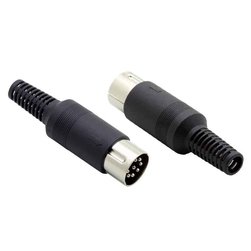 10 шт. 8Pin DIN мужской припой разъем с пластиковой ручкой пайки кабели DIY провода разъем подходит размер кабеля до 6,5 мм