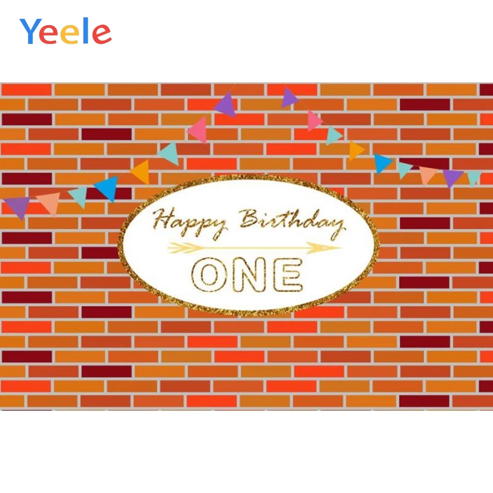 

Yeele Brick Wall Backdrops Baby 1st Birthday Portrait Photography Background Custom Photographic Backdrop For Photo Studio