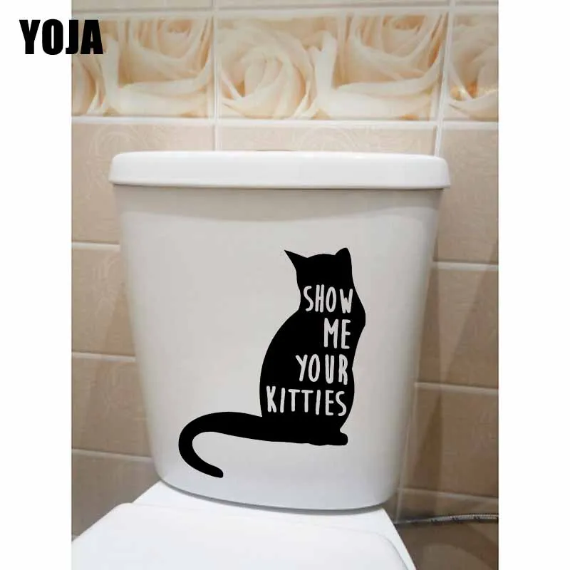 YOJA 18 6x24 3 см показать мне ваших котят кошка котенок груб Забавный черный цвет