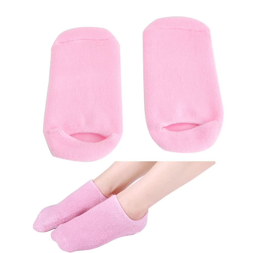 2Pc Soft Socks Feet Spa Socks Moisturizing Gel Silicone Gel Booties SPA