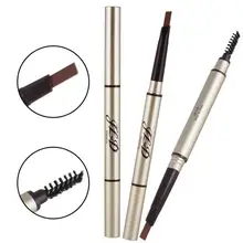 Автоматический карандаш для бровей 0,3 г двуглавый с щеткой для бровей водонепроницаемый и от потения 5 вариантов цвета