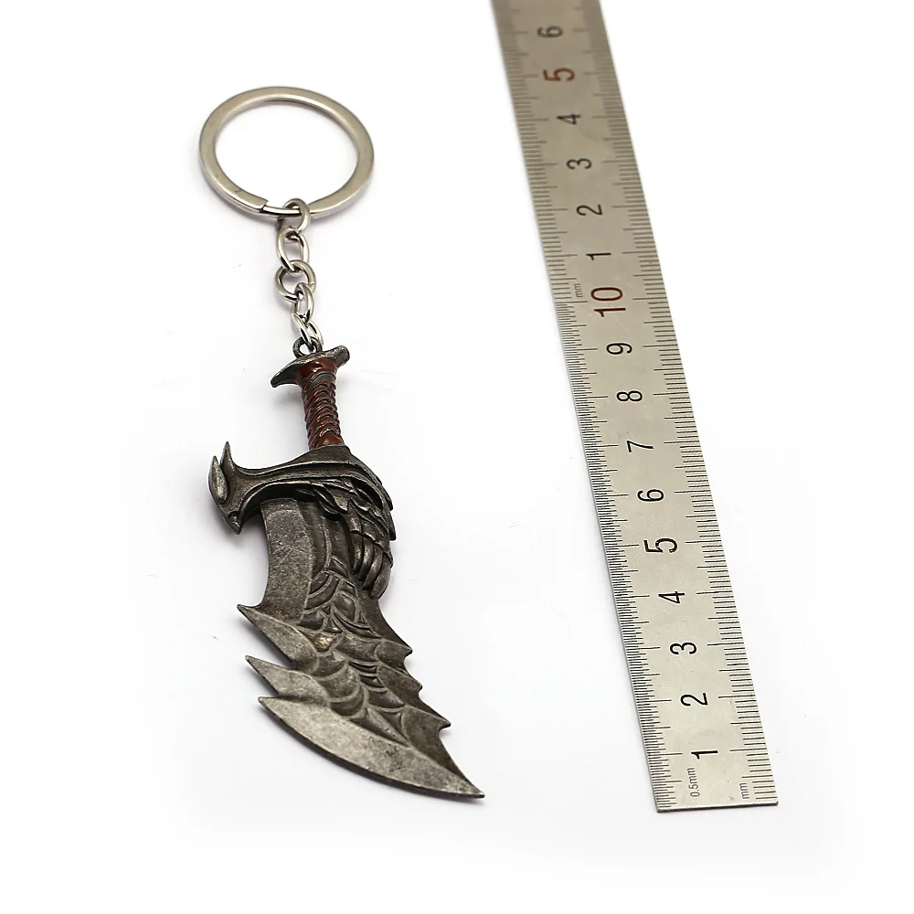 LLavero de Dios de la guerra 3D Kratos cuchillas del caos Metal sleutelhanger llavero llaveros llavero joyería de chapeiro LLavero de Dios de la guerra 3D Kratos cuchillas del caos Metal sleutelhanger llavero llaveros llavero joyería de chapeiro