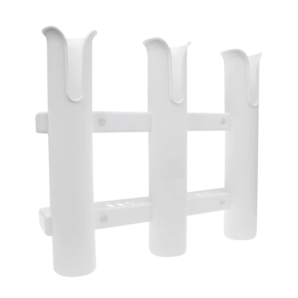 Marine Triple 3 Rod Holder Rack Rest Boat Mount Bracket Fishing Tube Socket Accessories