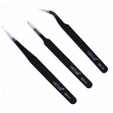 3 шт. прецизионный набор пинцетов для промышленности Антистатическая нержавеющая сталь немагнитный ручной инструмент для макияжа ресниц для ремонта часов