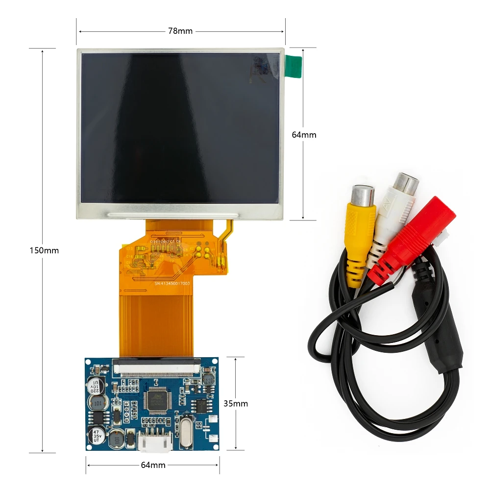 3,5 "TFT ЖК-дисплей RGB ЖК-дисплей модуль комплект монитор 240x320 экран для автомобиля AV цифровая фоторамка мульти-функция автомобиля-Стайлинг