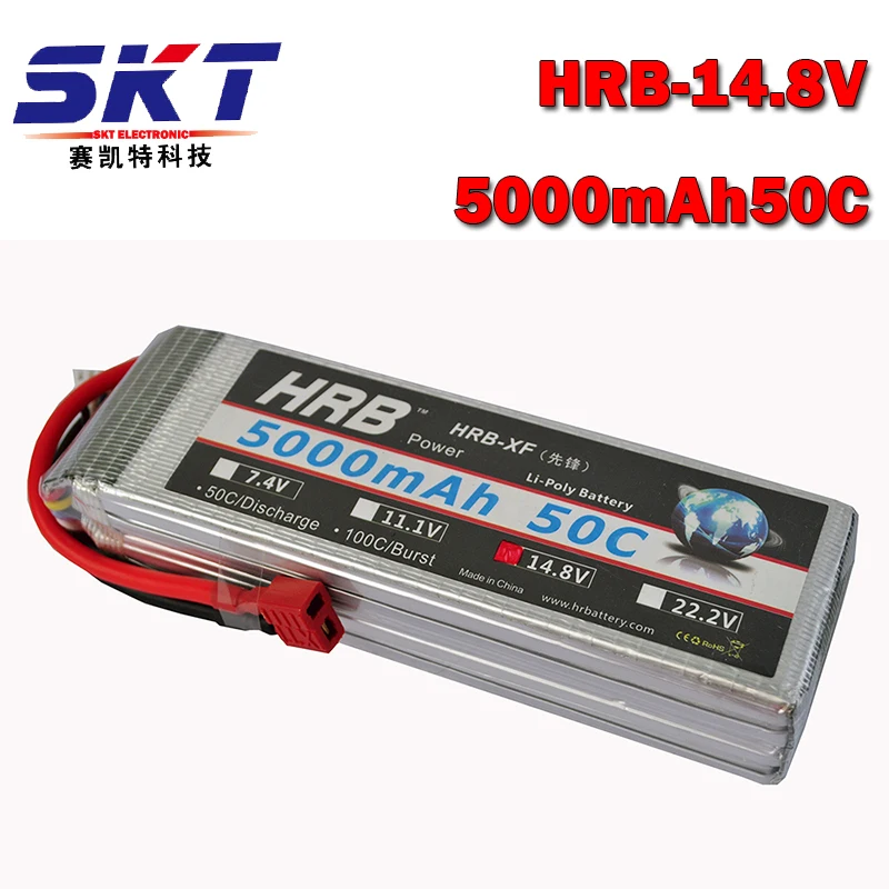 HRB 14 8V 5000mAh 50C 100C 4S font b RC b font LiPo Li Poly Battery