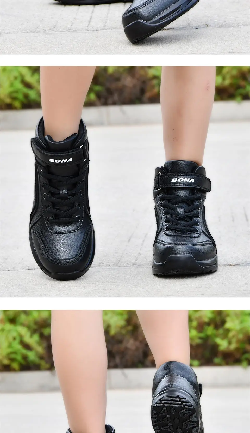 BONA 2018 New Autumn Fashion Children Synthetic Boots Kids Boots Boys Walking Shoes Flats With High Upper Warmth Sports Sneakers
