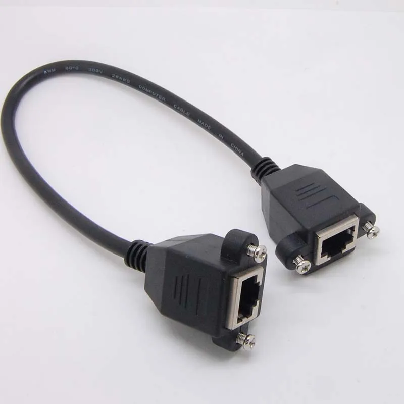10 قطعة إيثرنت Lan الإناث إلى الإناث شبكة كابل RJ45 تمديد محول + 4 xscrew
