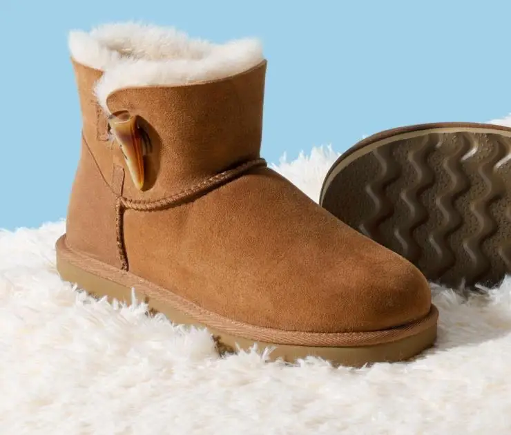 Xiaomi mijia/зимние сапоги из овечьей кожи с одной роговой пряжкой; повседневные ботинки на меху; зимняя обувь высокого качества; женские ботинки с амортизацией и нескользящей подошвой