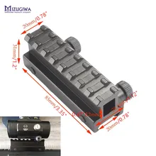 MIZUGIWA Tactical 8 Слот See-Thru плоский верхний стояк база AR ласточкин хвост Вивер прицел Крепление Пикатинни адаптер 20 мм ласточкин хвост рельс