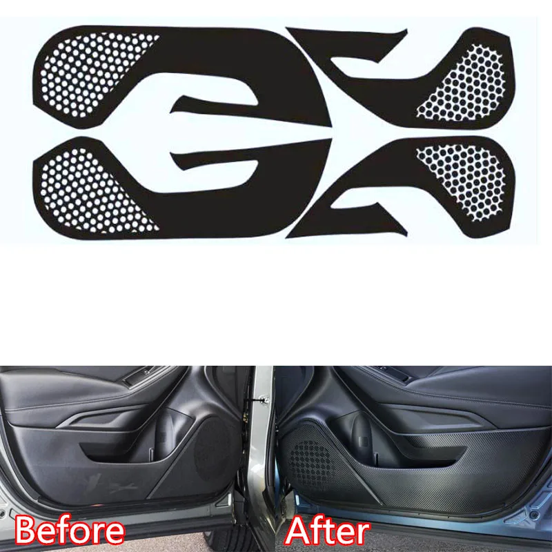 

For Subaru Forester 2019 Car Door Anti-kick Stickers Car Cover Interior Accessories New Carbon Fiber Sticker 4Pcs/set