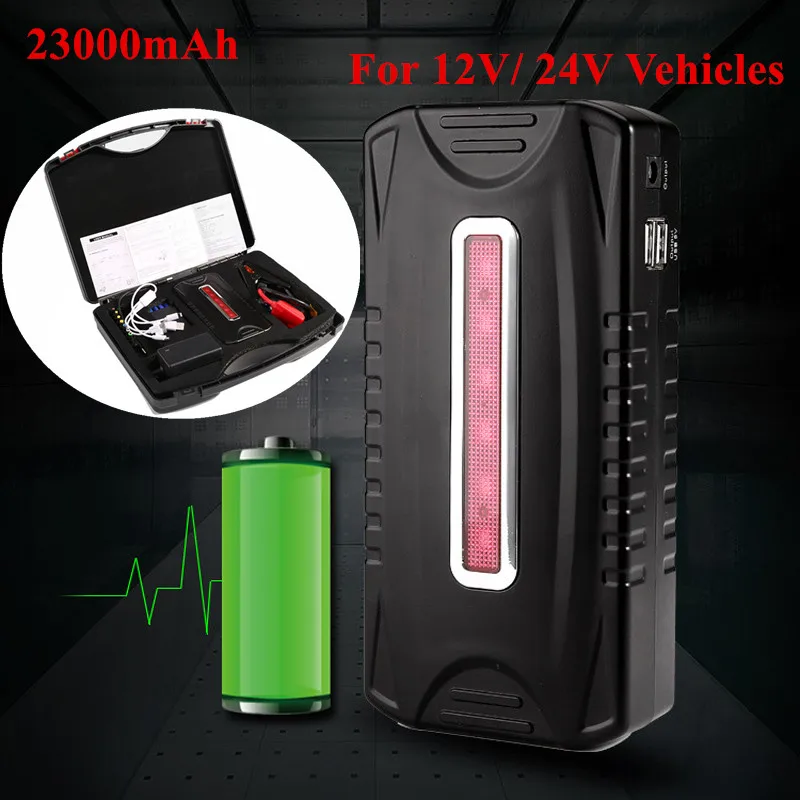 

Super 24V 23000mAh Jump Starter For Diesels & Gasoline Vehicle Car Battery SOS Lighting Starting Device Digital Products